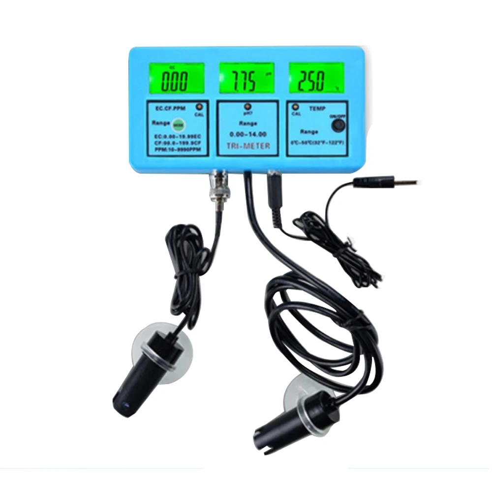 

5 in 1 Water quality tester aquarium temperature temp CF PH monitor EC TGS meter