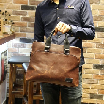 

Men's Notebook Business Bag Good Leather Men's Computer Bag For Macbook Air Inch Notebbook Laptop Business HandBags