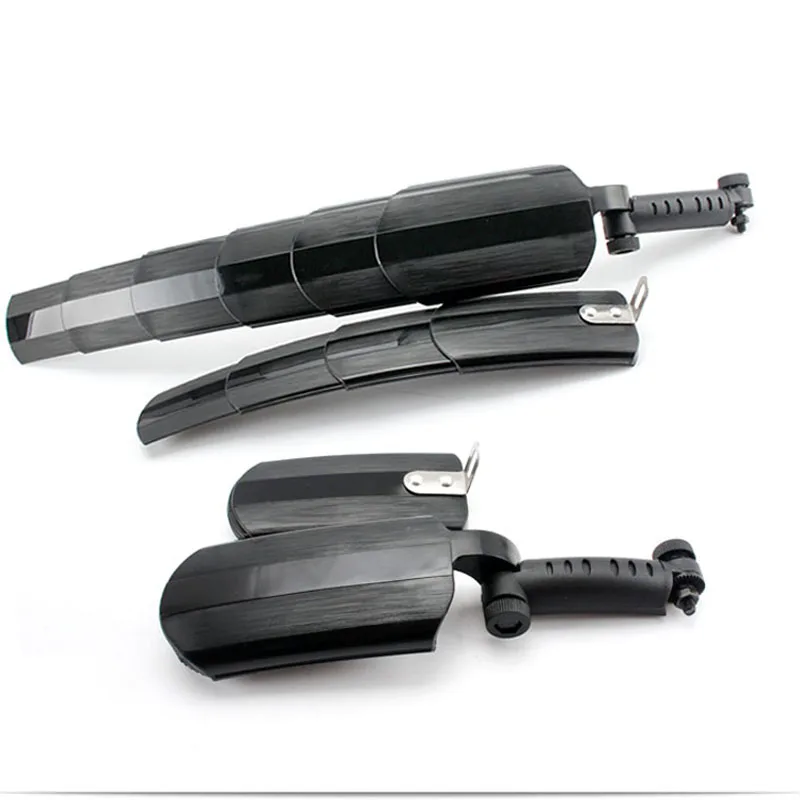 Mountain Bike Telescopic Black Fender Plastic Folding Bicycle Front