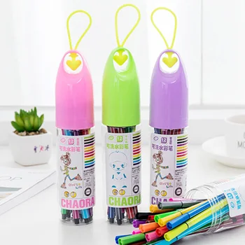 

Creative 12/18/24 Colors Watercolor Pen Kawaii Washable Water Chalk Pens For Drawing Painting Pen Art Supplies Cute Stationery