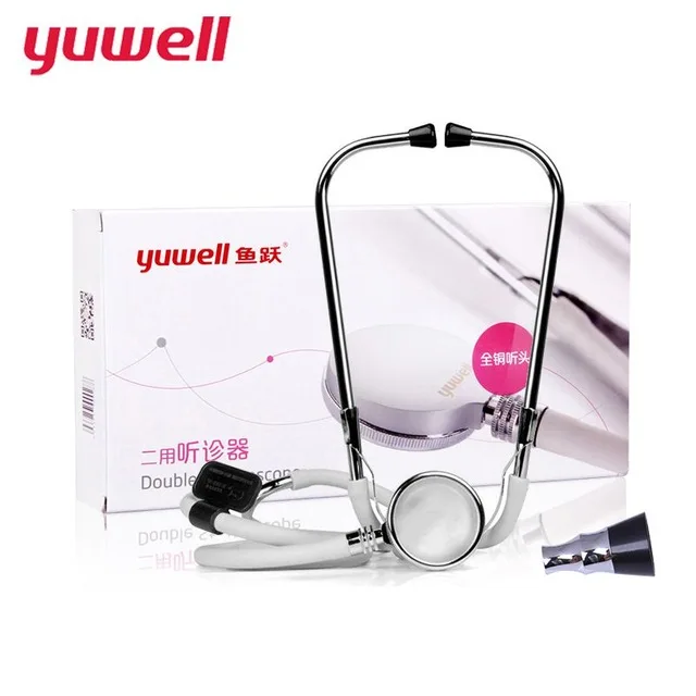 

Yuwell Professional Dual Medical Stethoscope Medical Devices Fetal Heart Rate Cardiology Lung Monitor Home Health Care Detector
