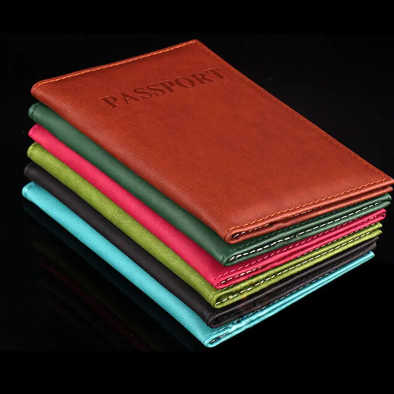 New High Quality Leather Women Passport Holder Couple Models Women's