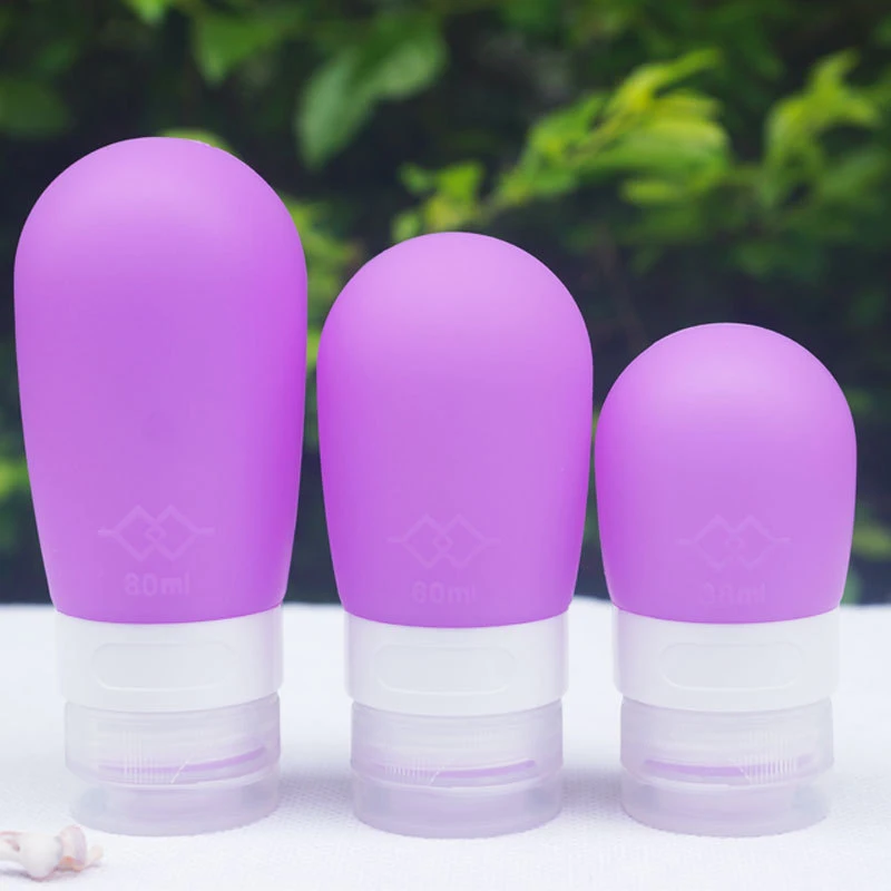 

1PCS Silicone Refillable Bottles Traveling Press Bottle For Shampoo Shower Gel 38ML/60ML/80ML Makeup Cosmetic Container