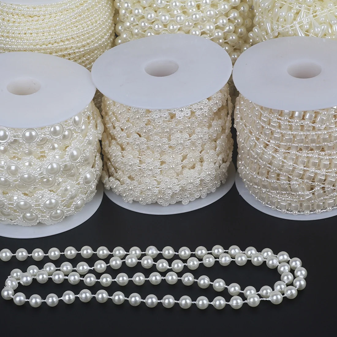 

DIY Garland Wedding Party Decoration Supplies 2-10 Meters Fishing Line Artificial Pearls Beads Chain For Bride Flowers Accessory