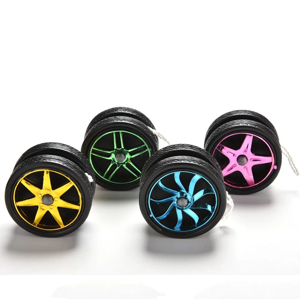 

1Pc Unique Wheel Shape Design Yoyo Ball Electroplating YoYo Ball Bearing String Babies Toy Gift Yo-Yo Magic Juggling Kids Toys