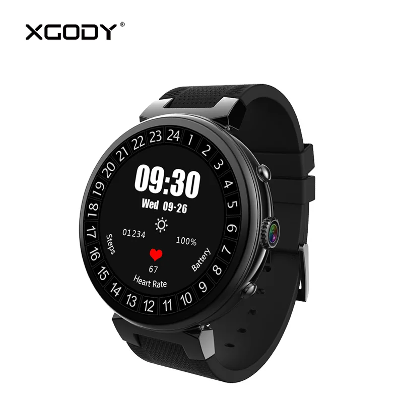 

XGODY I6 Waterproof GPS Watch Men iOS Android Connectivity Smart Watches with Sim Card Android 5.1 2G+16G Pedometer Heart Rate