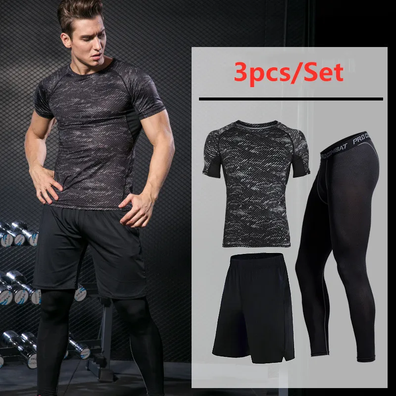 Style 13 Мужская одежда для тренажерного зала и фитнеса, спортивная одежда, быстросохнущие компрессионные костюмы, мужской набор для бега, облегающий спортивный Быстросохнущий костюм - Цвет: Style 13