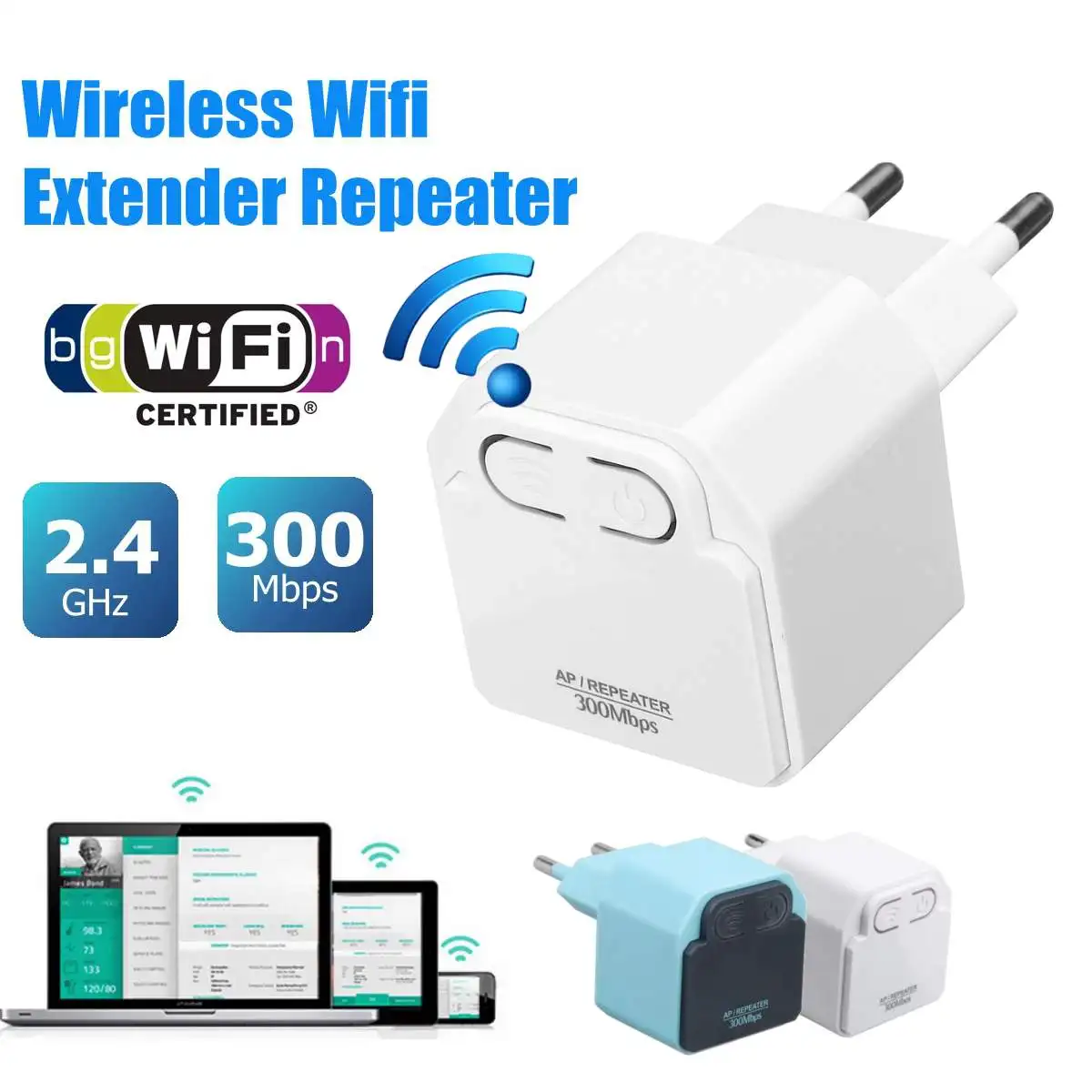 

LEORY 300Mbps Mini Wireless Wifi Repeater Router Booster Extender EU Plug Home Network Two Mode