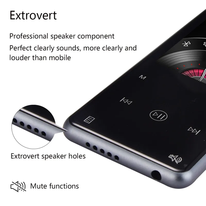 Беспроводной MP3 плеер 2 4 дюйма Bluetooth 1 Hi Fi HD MP4 без потерь стерео бас микрофон кабель