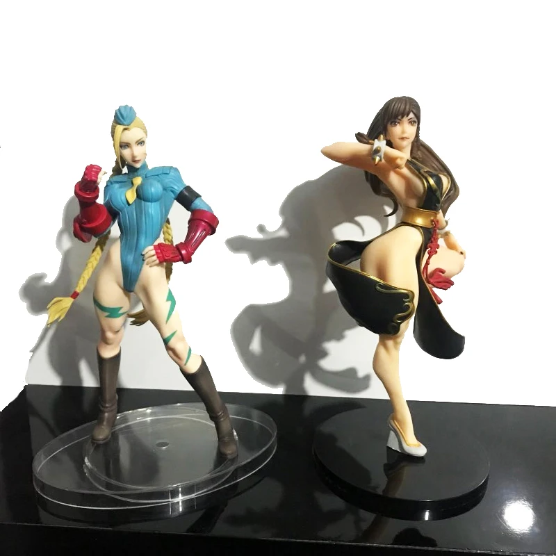 

2 Type Sexy Cammy Alpha Costume and Chun Li Battle Costume PVC Action Figure Model Toy Doll Gift