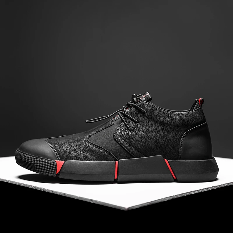 black De Daily Pu Youth Ronde 1112 Hh Hommes Chaussures 9 Chaud En Plat Avec Plus Tête Usure Velvet Black Noir Cuir Casual Maille Mode Respirant xqFw4nCB