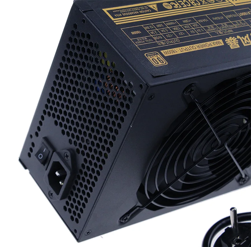 Блок питания для майнинга новый блок 1800 Вт 24pin биткойнов R9 380/390 RX 470/480 570 1060 Antminer A6 A7