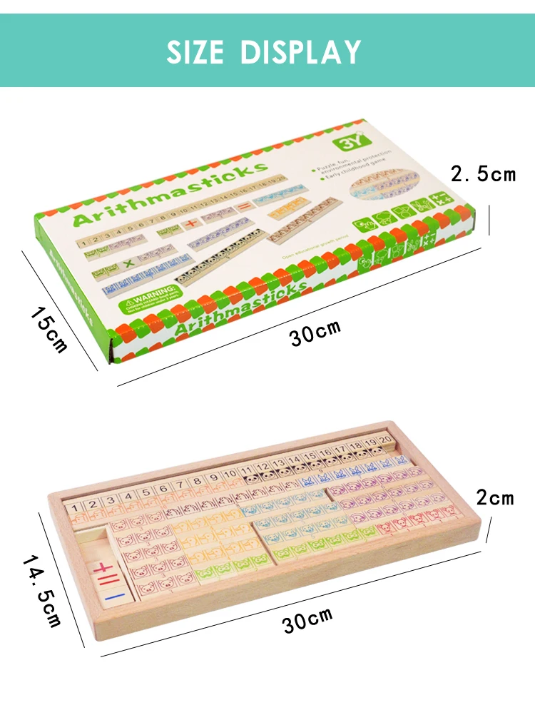 Logwood Детские деревянные игрушки арифмастики Монтессори материалы Обучения добавить вычесть умножение деление Образование Обучение Математика игрушки