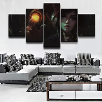 

Canvas Print Painting Wall Art Modular Picture Home Decor 5 Piece Game Bioshock Infinite Woman Poster Modern Decor Living Room