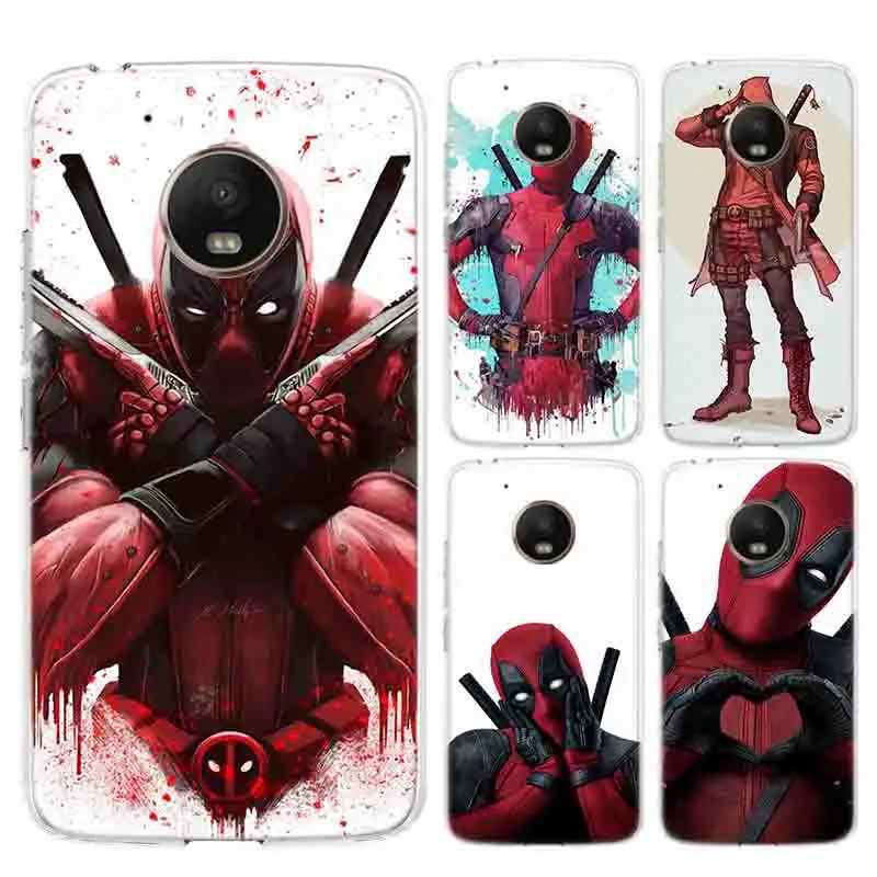 

Marvel Hero Deadpool Back case Soft TPU Heart Phone Case For Motorola MOTO G7 G6 G5S G5 E5 E4 Plus G4 Play Riverdale Cover