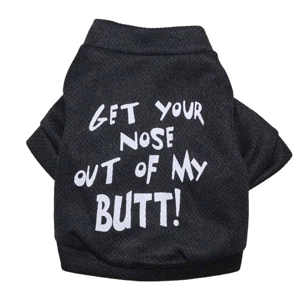 Fashion Mesh Warm Autumn Letter Print Dog Puppy Vest Pet Clothes