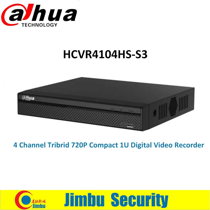 

Dahua 4CH Tribrid 720P Compact 1U Digital Video Recorder HCVR4104HS-S3 H.264+/H.264 Support HDCVI/Analog/IP Video input