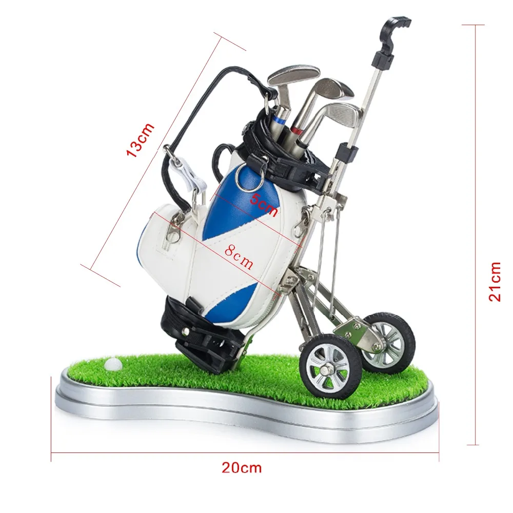 CRESTGOLF Golf trolley bag with 3 Parts of Aluminum Pen Golf Bag Penholder Golf Souvenir Golf Car Accessories