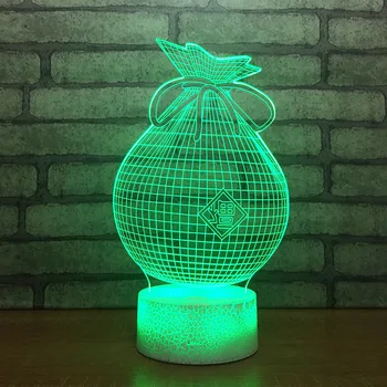 

New Creative 3d Visual Lamp Bedside Led Custom Acrylic Night Light Bedside decorative lamp for children's bedroom
