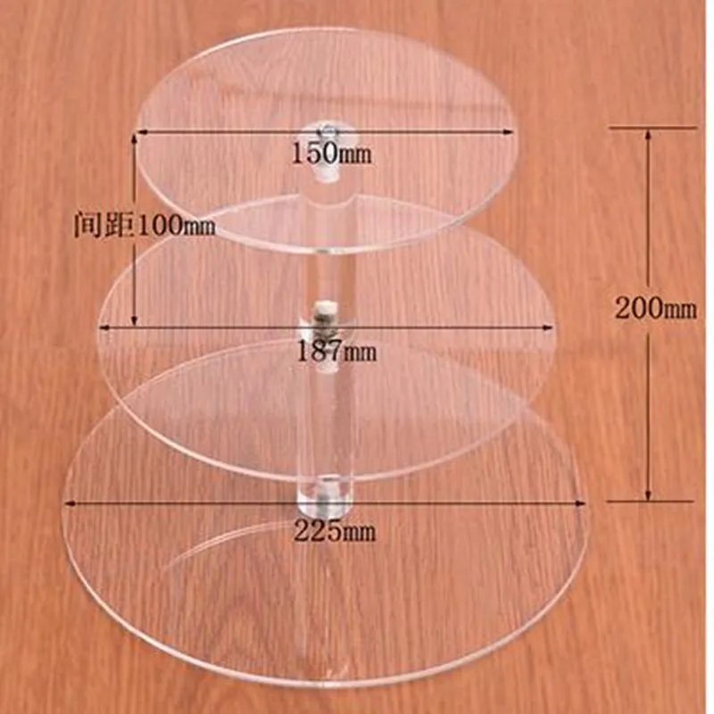 3/4/5/6 уровня Прозрачный съемный акриловый стойка-витрина для тортов для вечерние круглый держатель для кексов форма для выпечки одежда для свадьбы, дня рождения Декор