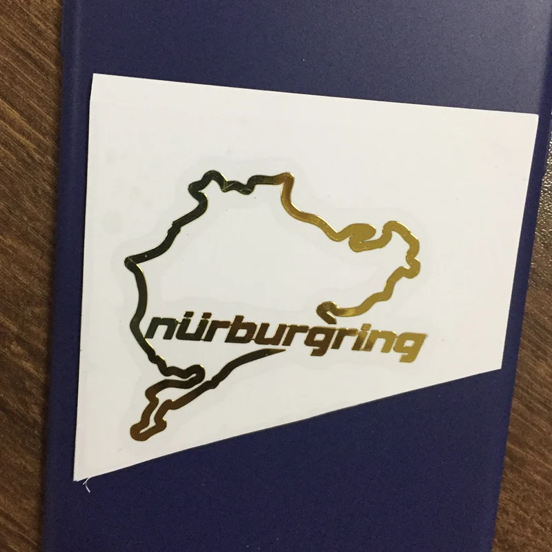 Tri mishki HJS019 50*45,8 мм гоночная дорога Nurburgring металлическая наклейка для автомобиля s металлическая наклейка для мобильного телефона