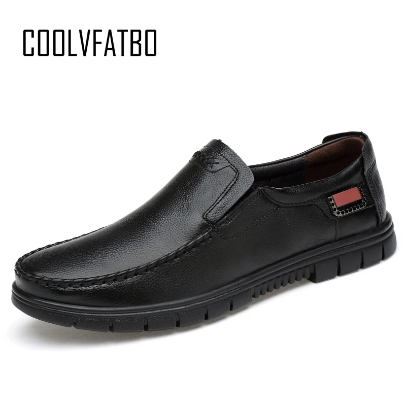

COOLVFATBO Men Casual Luxury Brand Quality Genuine Leather Italian Mens Boat Shoes Men Loafers Moccasins Slip on Plus Size36-47