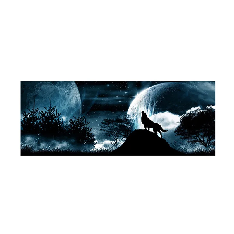 1 шт. волк воет снежная луна небо галактика кузова гоночная Боковая дверь длинные полосатые наклейки Авто Виниловая наклейка на заднее стекло наклейка