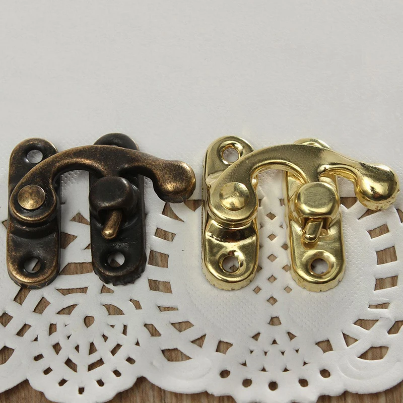 Buy 12Pcs Small Antique Metal Lock Catch Curved Buckle