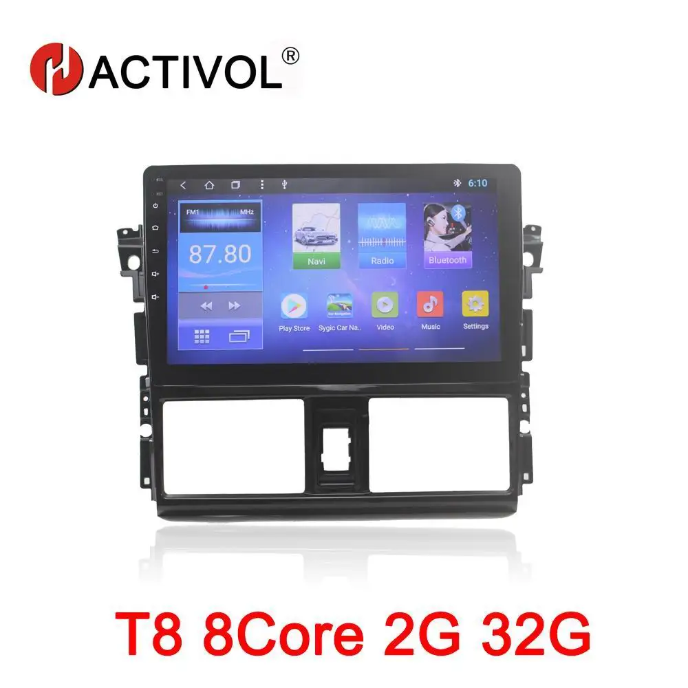 

HACTIVOL 10.1" Octa Core 2G RAM 32G Car radio stereo for Toyota Vios 2014-2016 Android 8.1 car dvd player gps navi wifi map