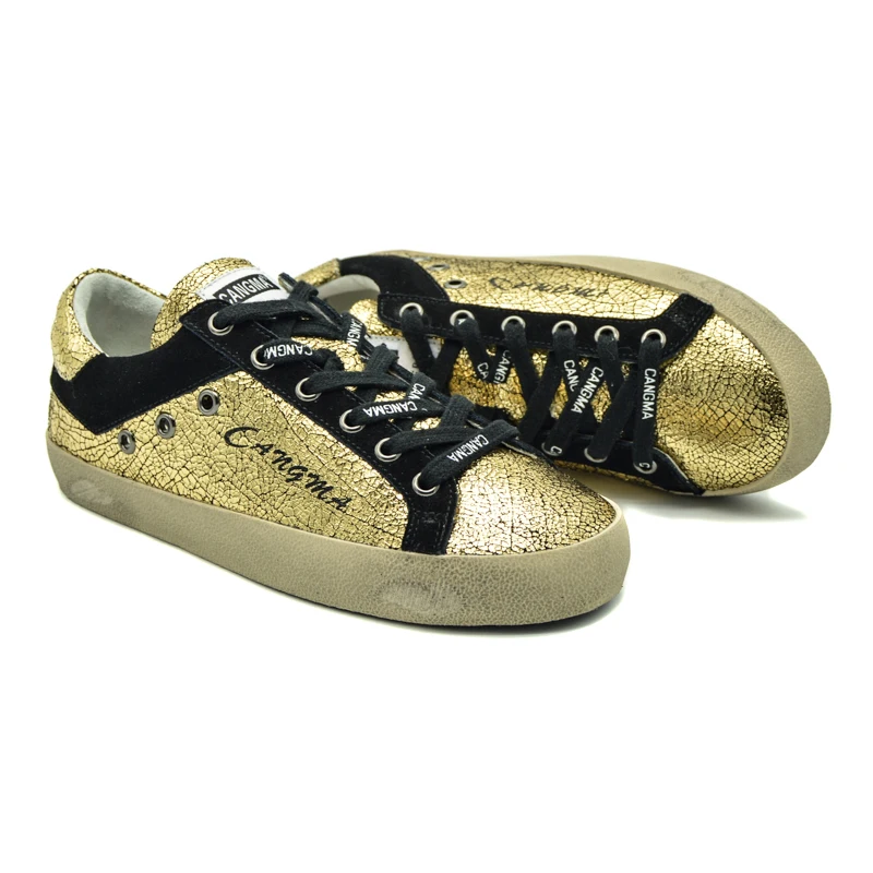 Итальянский дизайнерский бренд кроссовки мужская повседневная обувь весна осень ручной работы из натуральной кожи золотой бас дышащая мужская Sh