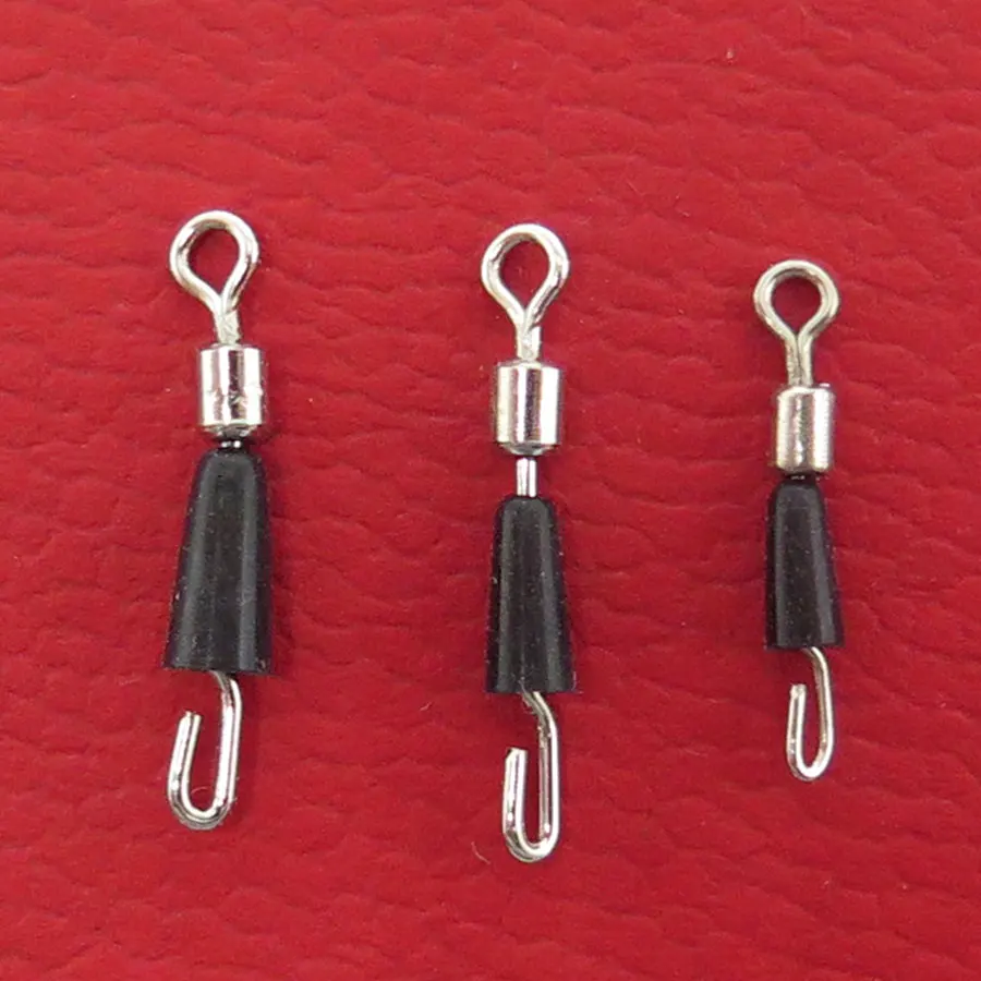 Minfishing 50pcs Fishing Swivels Ball Bearing Swivel Solid Rings