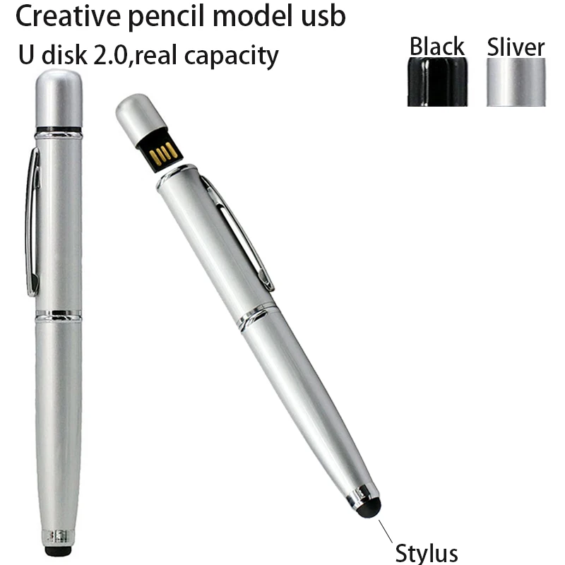 

Pencil USB Flash Drive U Disk Pen Stylus Pen Fashion Ballpoint Pen Drive Memory Cards 8GB 16GB PenDrive 32GB USB Flash Drive 64G