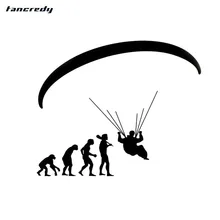 the 2nd half price Human Evolution Paraglid 3D Car Stickers 13 10cm Motorcycle decals Home Window