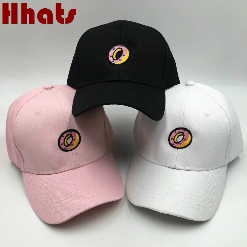 

Embroidery Donut Dad Hat For Female High Quality Cotton Summer Curved Women Cap Hip Hop Outdoor Streetwear Snapback Baseball Cap