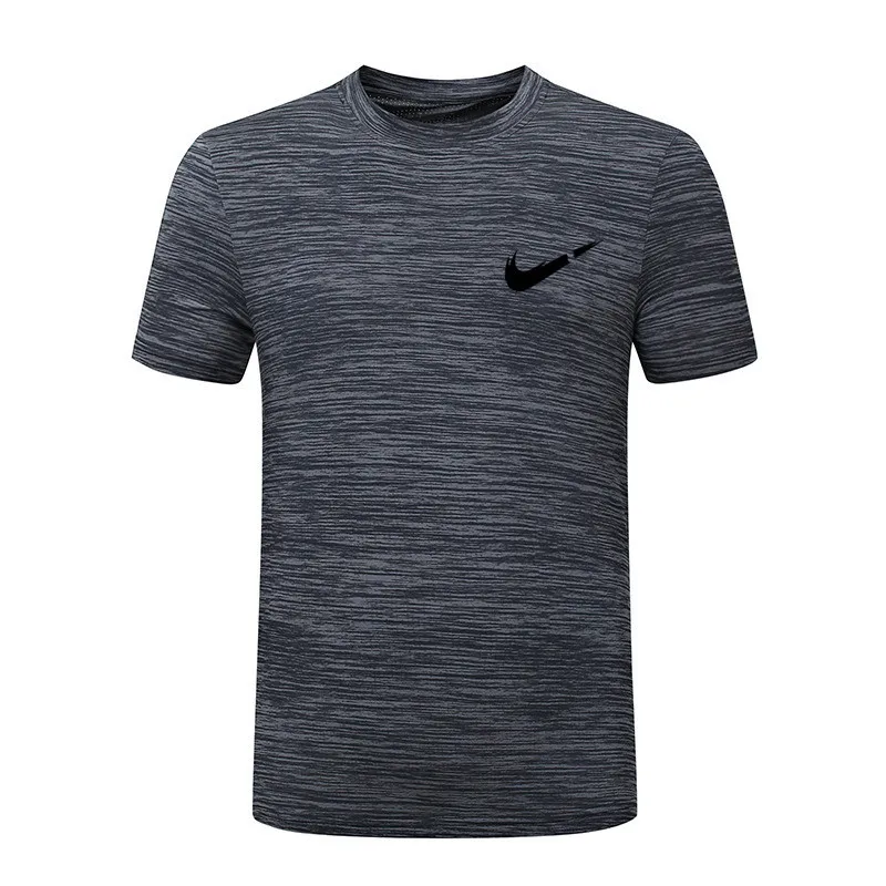 Новые Большие размеры M~ 5XL Лето Лидеры брендов и футболки быстросохнущая Футболка слим Для мужчин спортивная одежда футболка с коротким рукавом
