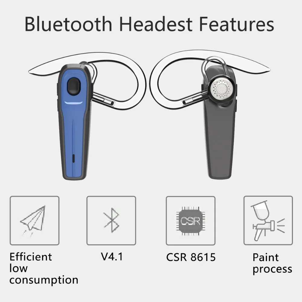 Новейшие беспроводные Bluetooth наушники, стерео гарнитура с шумоподавлением, мини Bluetooth гарнитура, спортивные наушники с микрофоном для всех телефонов