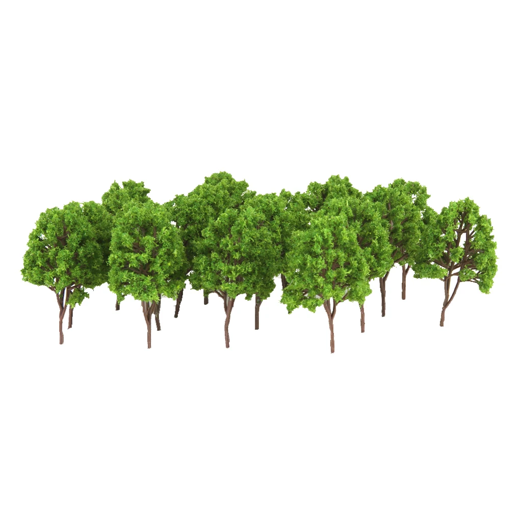 

20 Pcs Miniature Trees for Railways Trains Layouts Architectural Supplies N Scale