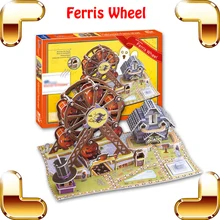 Новинка, летний подарок, колесо обозрения, 3D модель, здание, головоломка, креативная логическая игрушка, семья, сделай сам, ручная работа, шт, тренировка воображения