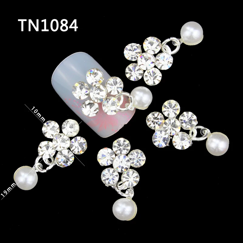 

10pcs 3d nail art decorations glitter rhinestone drill nail sticker shiny transparent zircon decoration nail accessories TN1084