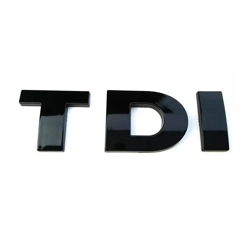 

Plastic Glossy Black TDI Rear Back Auto Stickers Emblems Badges