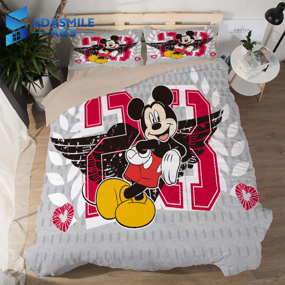 Disney Mickey Mouse Kids Bedding Sets Single Double Cartoon Duvet