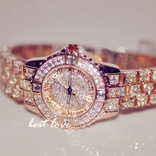 2017 Hot Sale Women Watches Luxury Lady Watch Woman Rhinestone Wristwatches Fashion Crystal Watches Gift Watch