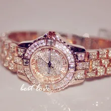 2017 Hot Sale Women Watches Luxury Lady Watch Woman Rhinestone Wristwatches Fashion Crystal Watches Gift Watch