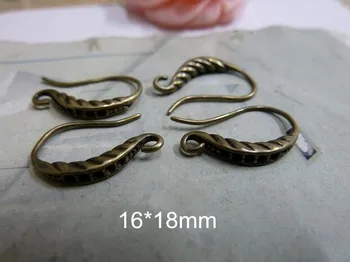 

8 pair (16 pcs) Earring Hooks Earring Findings Antique Bronze Earrings Hoop Supplies earrings making supplies 16*18mm