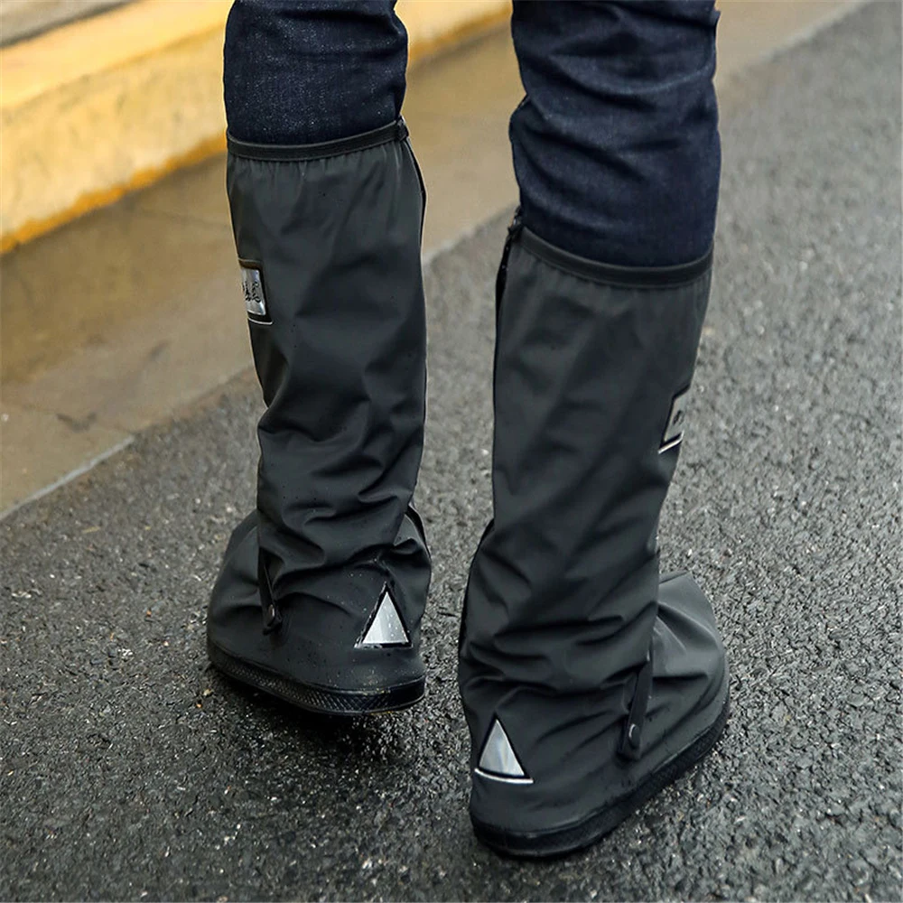Утолщенные Нескользящие ботинки, Водонепроницаемые дождевые ботинки, регулирующая герметичность, велосипедные, мотоциклетные, для верховой езды, бахилы