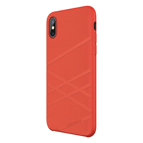 Жидкий силиконовый чехол NILLKIN FLEX для Apple iphone X 5,8 дюймов, мягкий чехол на заднюю панель, сумка-бампер для iphone 10 ten - Цвет: Red
