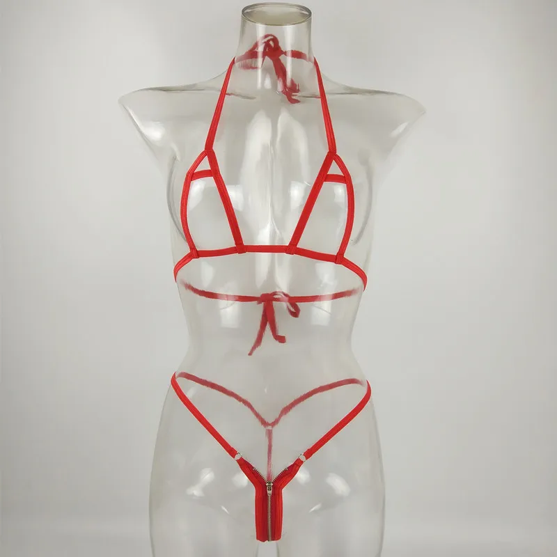 Женское Эротическое микро бикини с открытой промежностью|erotic micro bikini|lingerie setzipper