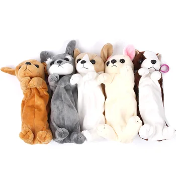 

2020 Hot Kawaii Cartoon Plush Dog Puppy Pencil Case Cosmetic Makeup Bags Cases Cute AnimalBag Fashion Women Cosmetic Organizer