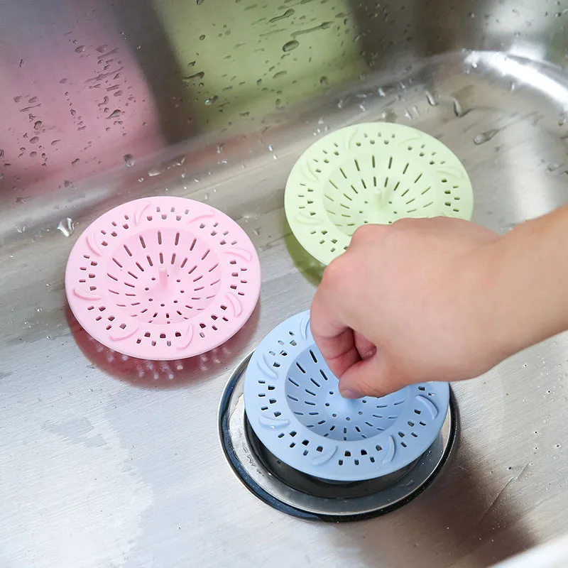 

5PCS 9.8 CM Silicone Floor drain Sink Anti-blocking Tools Suckers Kitchen Sink Drain Round Floor Drain Cover Plug Water Filter