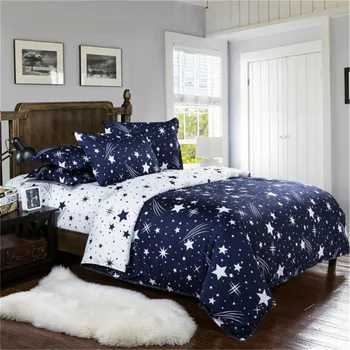 

100% Polyester Kids Bedroom Blue Red Galaxy Stars 3/4/6pcs Bedding Sets Boys Girls Home Textiles Decor Duvet Cover Pillowcase